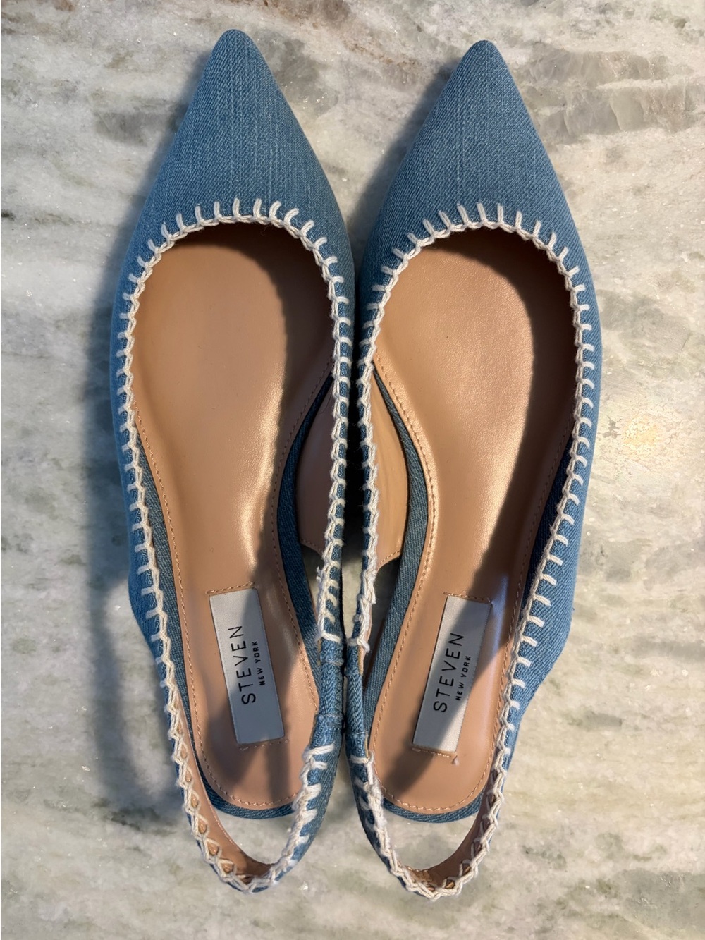 Steven New York Malina Denim Slingbacks NWOT - Size 8.5
